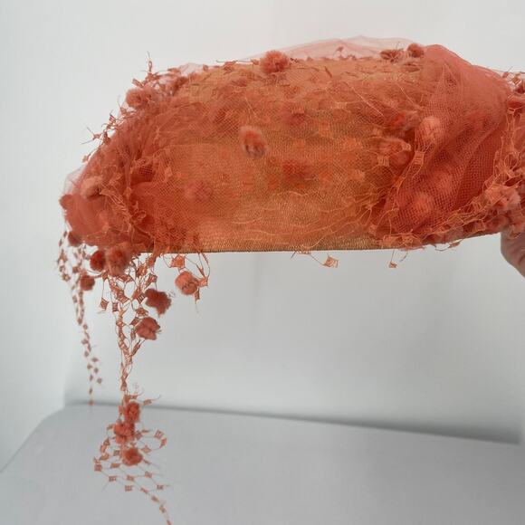 Phil Strann Original Vintage 50's Coral Dainty Hat - Picture 5 of 8